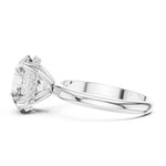 Zircon Silver ring on a white background 