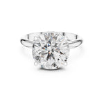 Zircon Silver ring on a white background 