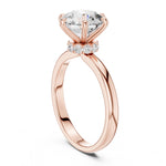 Rose-gold plated Silver Ring against a white background 
