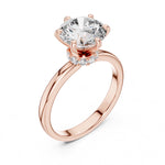Rose-gold plated Silver Ring against a white background 