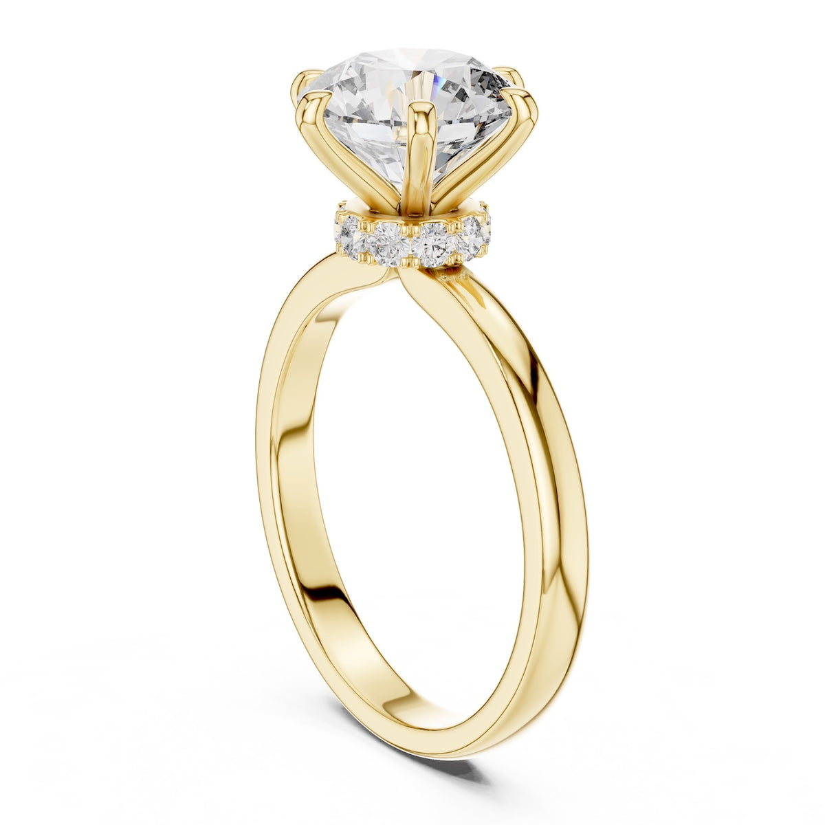 gold plated Silver Ring against a white background 