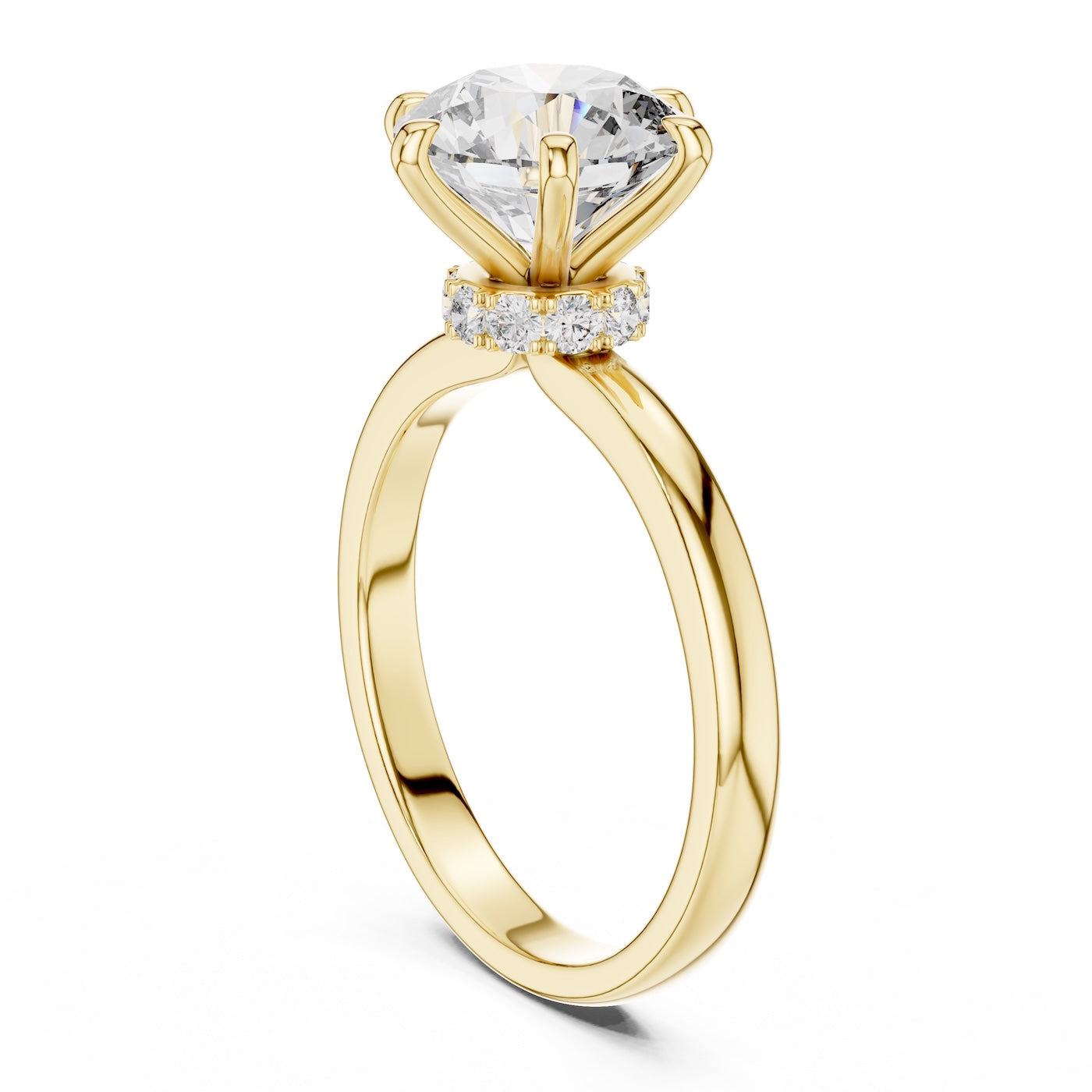 gold plated Silver Ring against a white background 