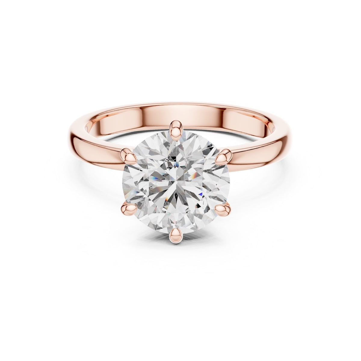 Rose-gold plated Silver Ring against a white background 