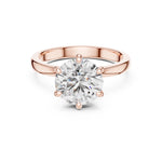 Rose-gold plated Silver Ring against a white background 