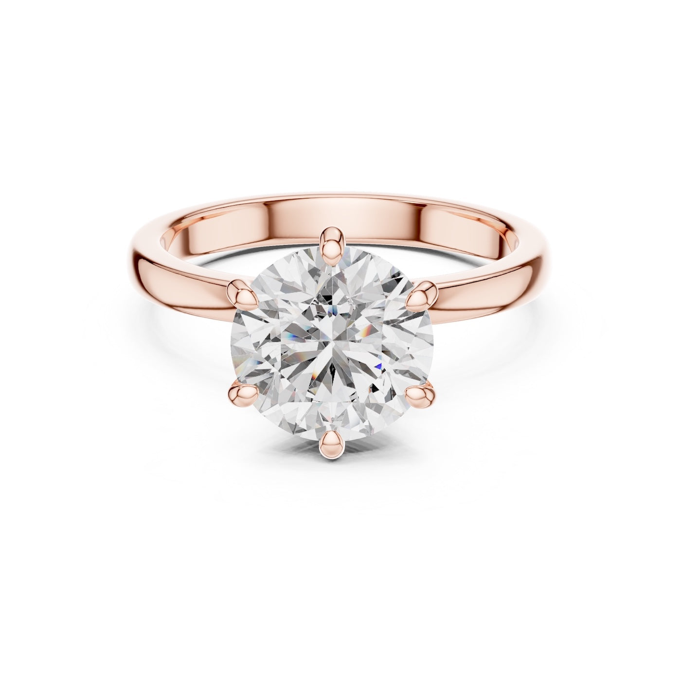 Rose-gold plated Silver Ring against a white background 