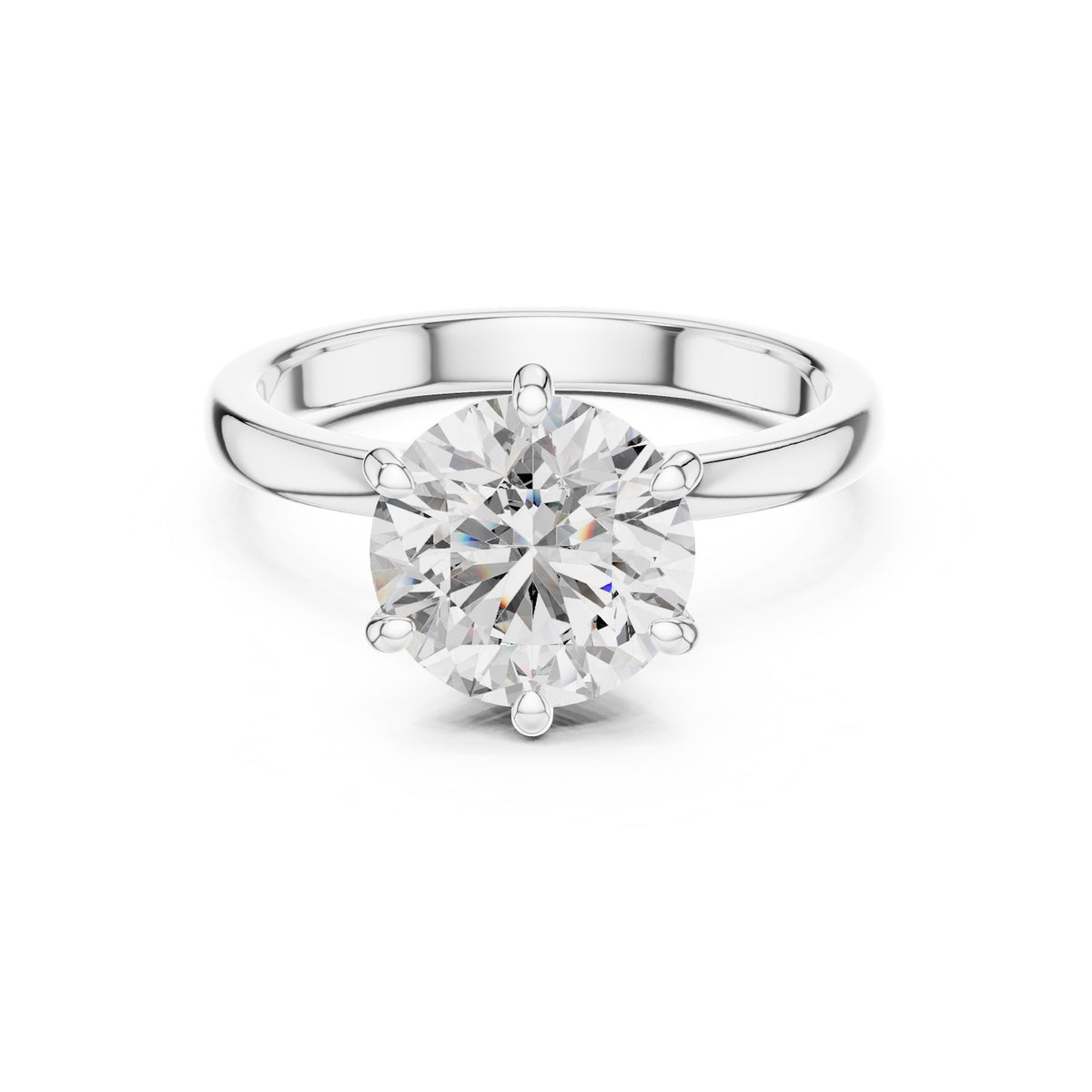 Silver Ring against a white background #white-gold