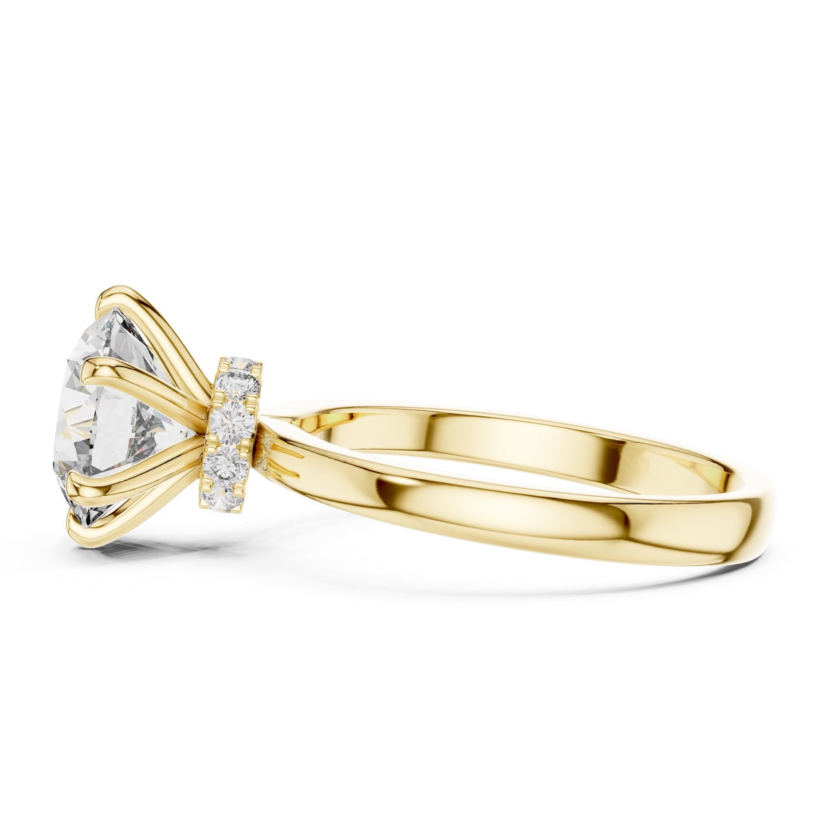 gold plated Silver Ring against a white background 